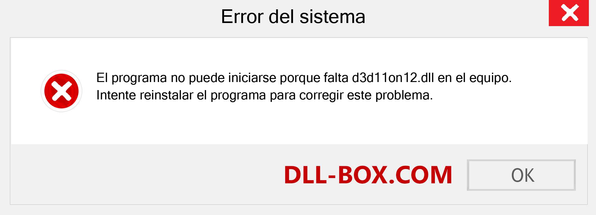 ¿Falta el archivo d3d11on12.dll ?. Descargar para Windows 7, 8, 10 - Corregir d3d11on12 dll Missing Error en Windows, fotos, imágenes